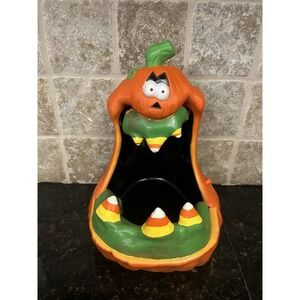 Halloween Big Mouth Talking Animated Pumpkin Candy Bowl Dish Gemmy Not Working
